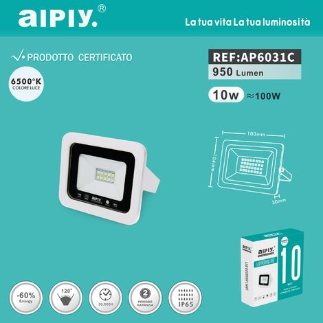 Aipiy Faro led esterno 300W Resa 3000W Luce Calda 3200K IP65 