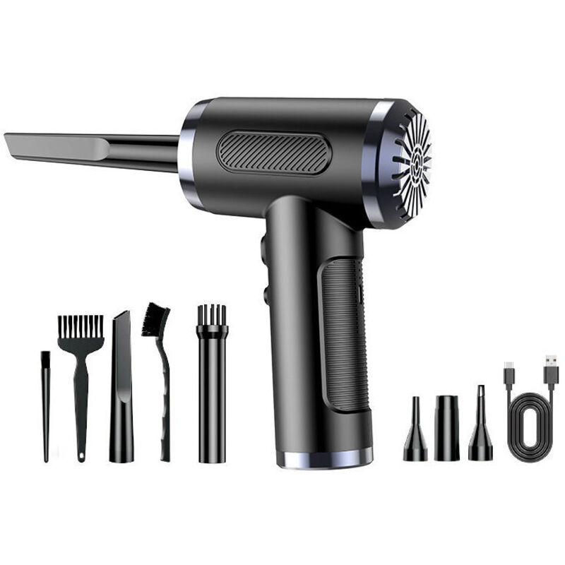 Air Blower Gun, 3 Speeds, 50,000 rpm, Dry Air Bomb pc Blower, usb Rechargeable Computer Dust Remover with 6000 mAh Battery for Laptop, Keyboard, Car,