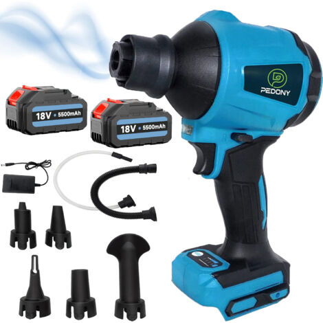 Air compressor, air compressor spray gun, compressed air spray gun (body only), equipped with 2 5500mAh batteries and chargers, compatible with Makita 18V batteries