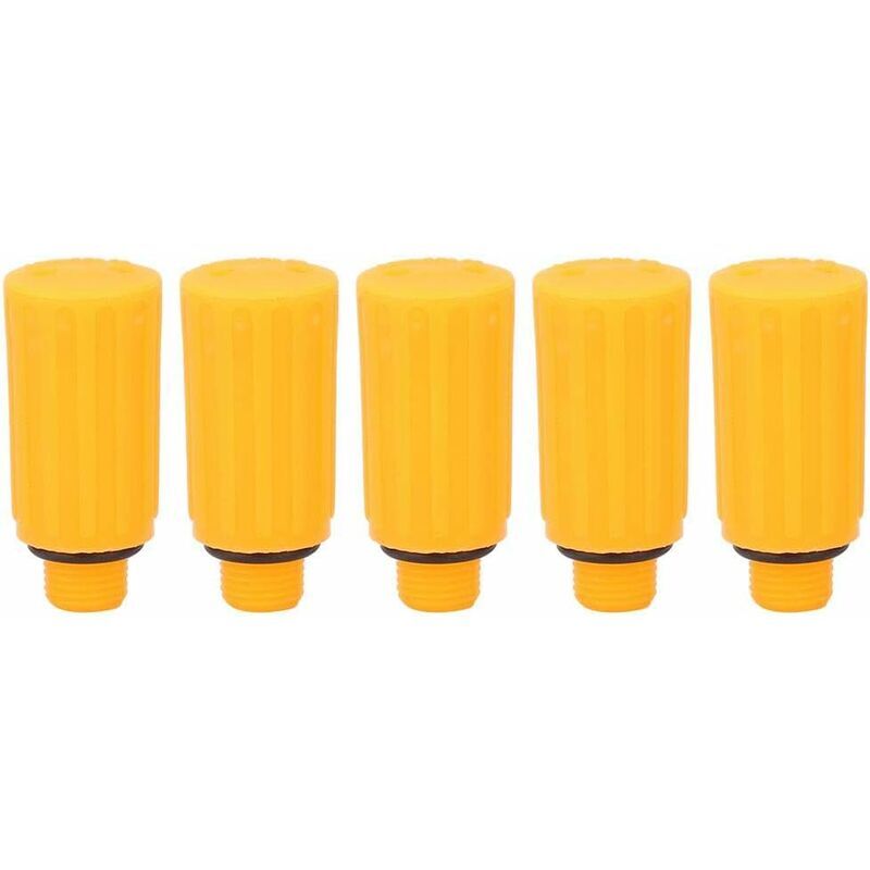 Hoopzi - Air Compressor Breather, 5pcs 9mm Yellow Breathing Rod Vent Cap Air Compressor Pump Accessories, for Most Piston Air Compressors