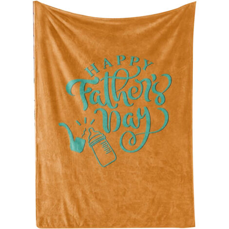 Air Conditioning Blanket Polyester Soft Comfortable Clear Printing Fathers Day Blanket for Home Office 150x200cm/59.1x78.7in