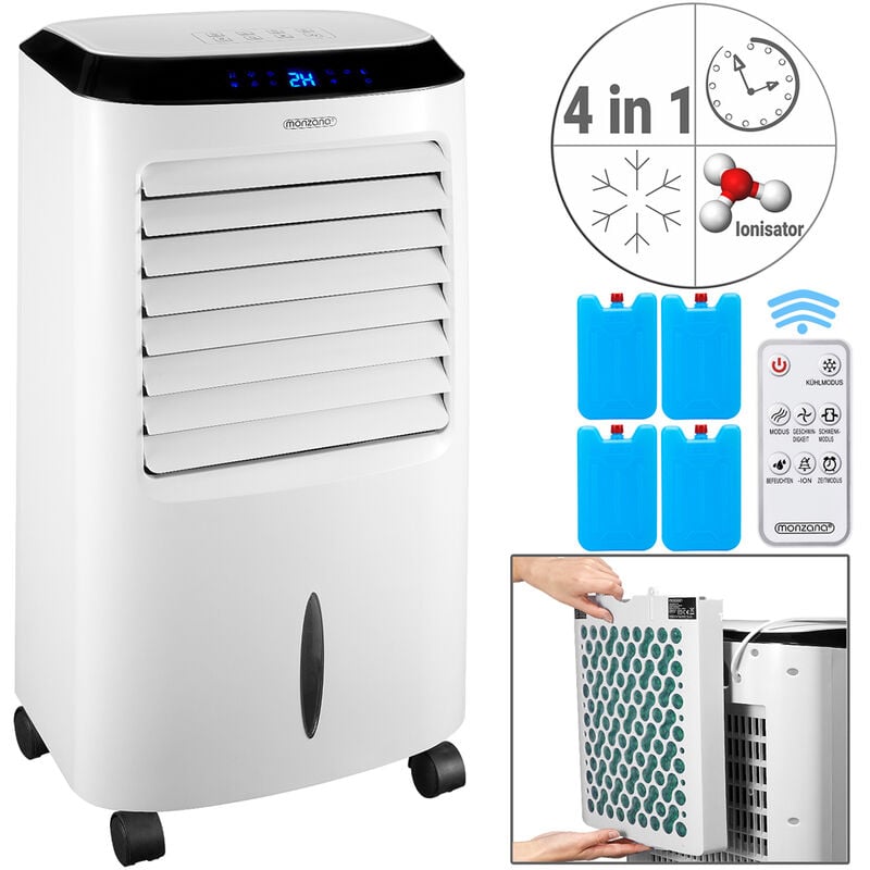 Air Cooler Humidifier 4in1 Remote Control 10L Timer Ioniser Conditioner - Monzana