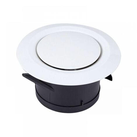 Air extraction and insufflation vent Ø120, SL.GT 3 articulated claws - Adjustable round plastic ventilation grille - Ventilation by fan