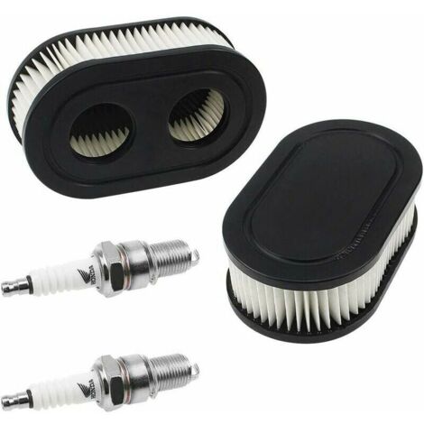 Air filter for Briggs & Stratton engines 798452 and 5432. Air filter for lawnmower 593260 with 2 spark plugs.
