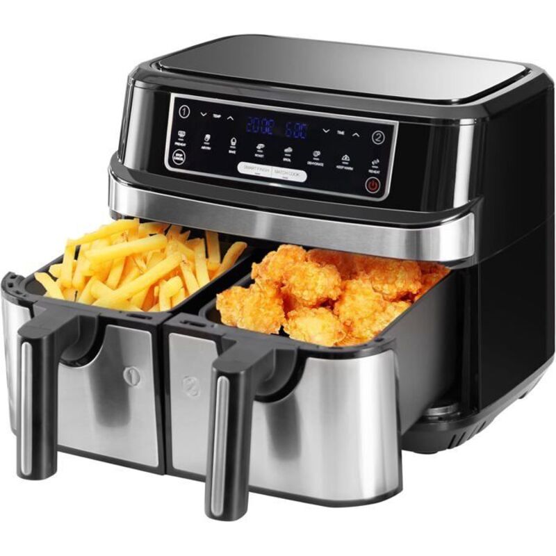 SANAG Air Fryer Avec Double Compartiment, Friteuse Sans Huile 9L Avec 8 Programmes 2600W, Friteuse &Agrave; Air Chaud