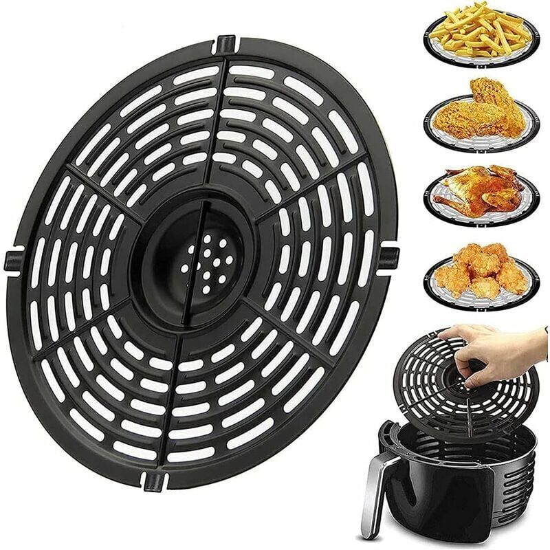 Air Fryer Replacement Grill Pan For Power Dash Chefman 5QT Air Fryers Crisper Plate,Air fryer Grill Plate,Non-Stick Fry Coating Pan,Dishwasher Safe