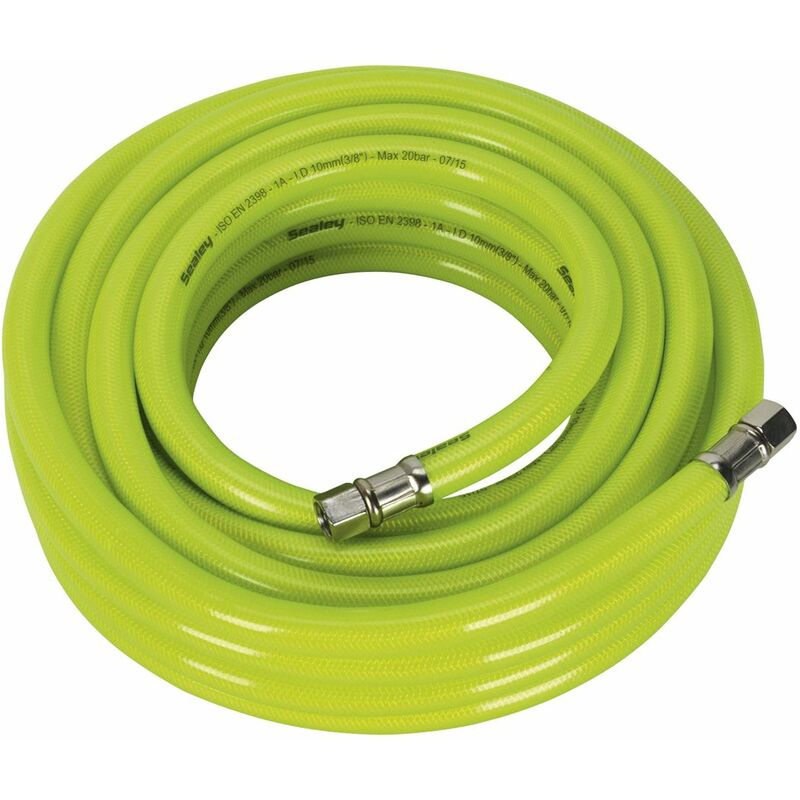 Sealey - Air Hose High-Visibility 10m x �10mm with 1/4BSP Unions AHFC1038