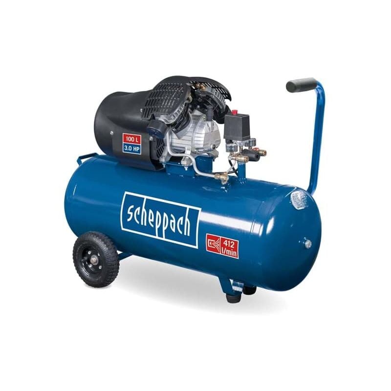 Scheppach - Doppelzylinder Druckluft Kompressor HC120DC 100L 10 bar 3 ps