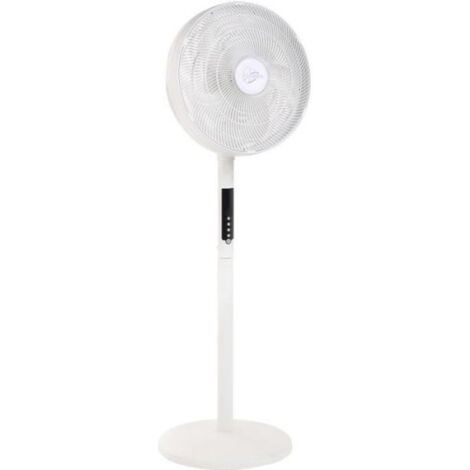 AIR-LIGHT RING - Ventilateur sur pied & Brasseur d'air blanc Ø40cm 70W avec couronne d'éclairage LED
