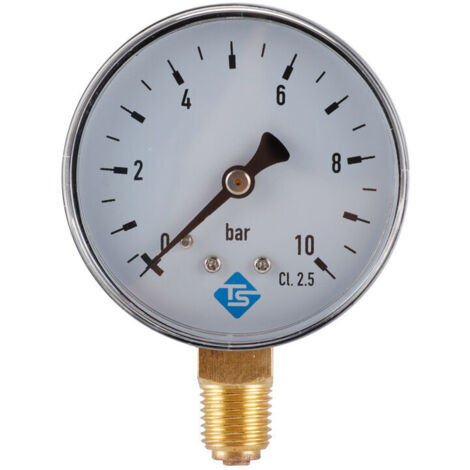 Air Manomètre Manomètre Hydraulique Eau Manomètre 1/4 Pouce NPT 0-10 Bar Manomètre
