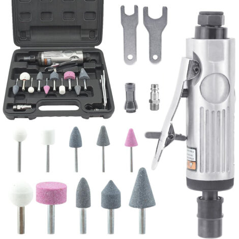Air Meuleuse Meuleuse Pneumatique Outil Grinder Air Polissage Gravure Kit 1/4 "1/8"