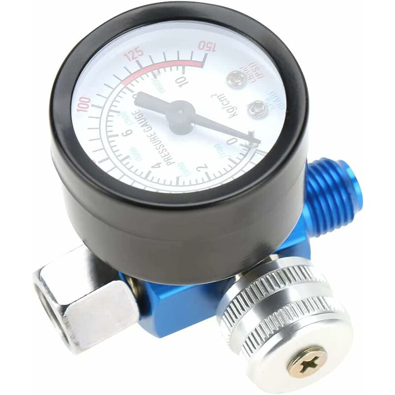 Tinor - Air Pressure Regulator, 1/4in 0-150PSI Spray Paint Gun Air Pressure Regulator Pressure Gauge Pneumatic Tool Accessory