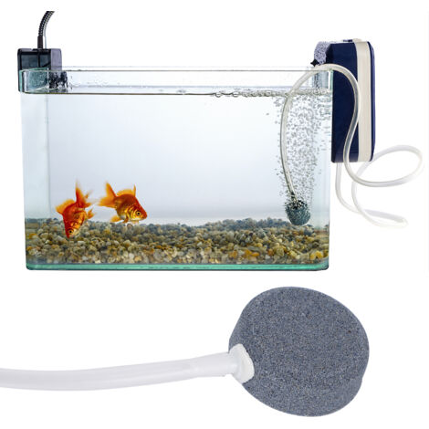 Air Stones - Kit Pompe à Oxygène avec Accessoires (Straton Anti-Déplacement, Tube 2m, 4 Ventouses) - Matériau Silicon Carbide / Plastique - 62g