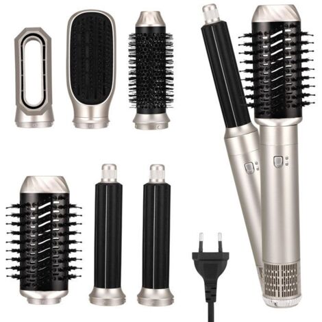 Air Styler 6 In 1, Hair Styler avec Seche Cheveux, 1200W Boucleurs Auto-Wrap, Brosse Thermique Brushing avec 5 Accessoires