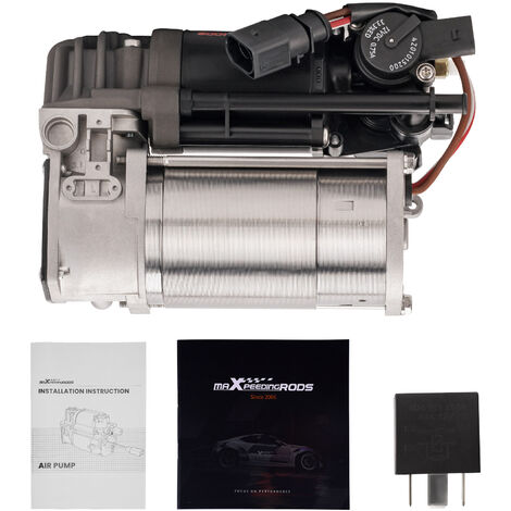 Air Suspension Compressor Pump & Black Relay For Audi A6 S6 RS6 C7 4H0616005D