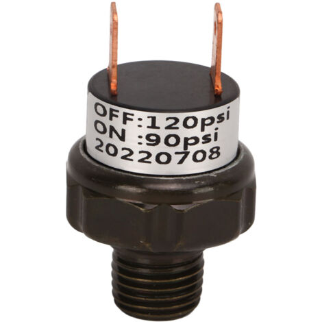 [Air Switch Valve] Interrupteur de pression pour compresseur d'air, 90-120 PSI, en acier inoxydable, pour klaxon train