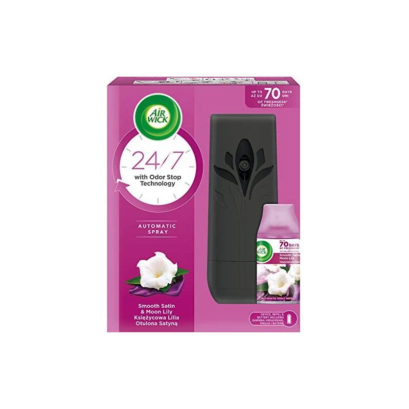 Air Wick Freshmatic - Désodorisant automatique au parfum de lune et de lys, finition satinée.