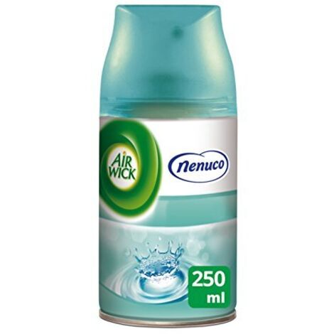 Air Wick Freshmatic - Recambio de Ambientador Spray Automático, Esencia para Casa con Aroma a, Negro, Nenuco, Fresca, 250 Mililitros