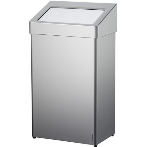 AIR-WOLF, Poubelle, inox, avec couvercle rabattable, capacité
