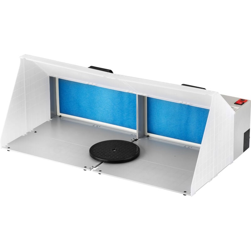 Xpotool - Wiltec Cabine d'aspiration double pour aérographie airbrush 12 v – Silencieuse 52 dB – 8 m³/mn – Filtre extraction vapeur brouillard