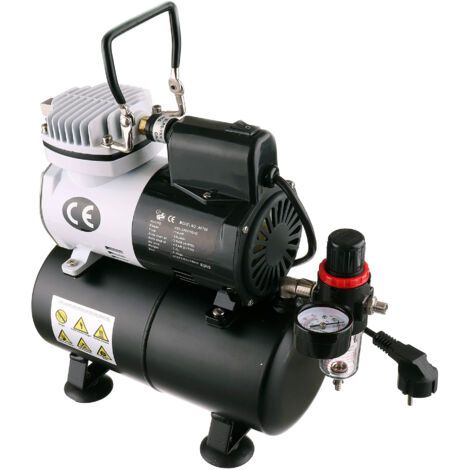 Airbrush-Kompressor mit 3-Liter-Flasche, Modellbaukompressor mit Lüfter