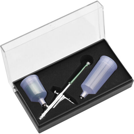 Airbrush-Multifunktionsset mit Kompressor - ManoMatic - Schwarz/ABS/Metall - 25 PSI/0,4 mm/3 Becher