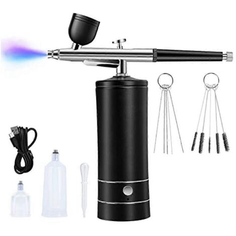 Airbrush-Set mit wiederaufladbarem, kabellosem Kompressor (30 PSI Hochdruck), tragbarer Hand-Airbrush