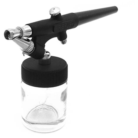 Airbrush-Set Typ 138, 0,8 mm Single-Action-Airbrush, 22-ccm-Farbbecher für Modellbau, Make-up, Nagelkunst und Tortendekoration.