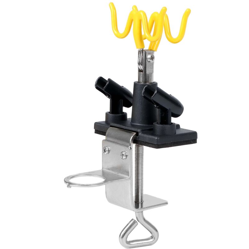Accessoires Airbrush Support de pistolet 4 pistolets et 1 Manomètre pour Montage sur table Établi