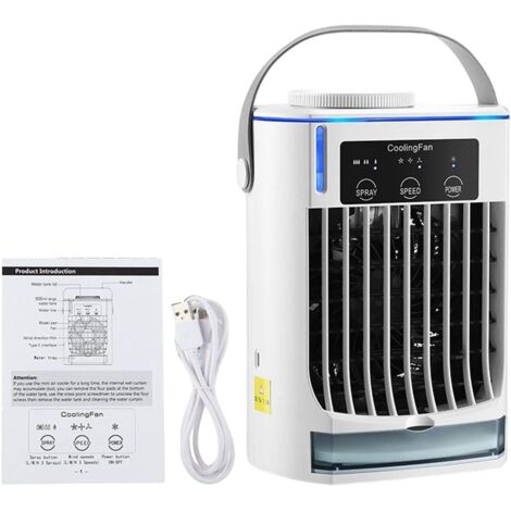 Aire acondicionado de escritorio  Aire acondicionado portátil de pie, enfriador personal, 3 niveles de, ventiladores silenciosos para el hogar, ventilador de refrigeración de