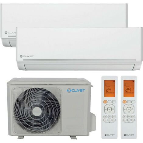 Aire Acondicionado Doble Split Clivet EZCool 9000+12000BTU Inverter R32 A++/A+