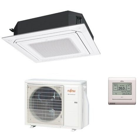 Aire Acondicionado Fujitsu Cassette 4 Vias ECO KR Flujo Circular 36000 Btu R-32 cod. 3NGF88630 Blanco AUXG36KRLB - NUEVO