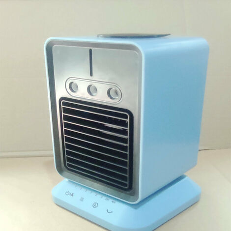 Aire acondicionado móvil, mini enfriador de aire evaporativo, enfriador de aire 4 en 1, aire acondicionado portátil silencioso, 3 velocidades, temporizador 2/4H, ventilador USB para el hogar/la oficin