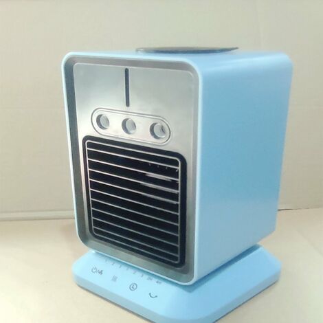 Aire acondicionado móvil, mini enfriador de aire evaporativo, enfriador de aire 4 en 1, aire acondicionado portátil silencioso, 3 velocidades, temporizador 2/4H, ventilador USB para el hogar/la oficin