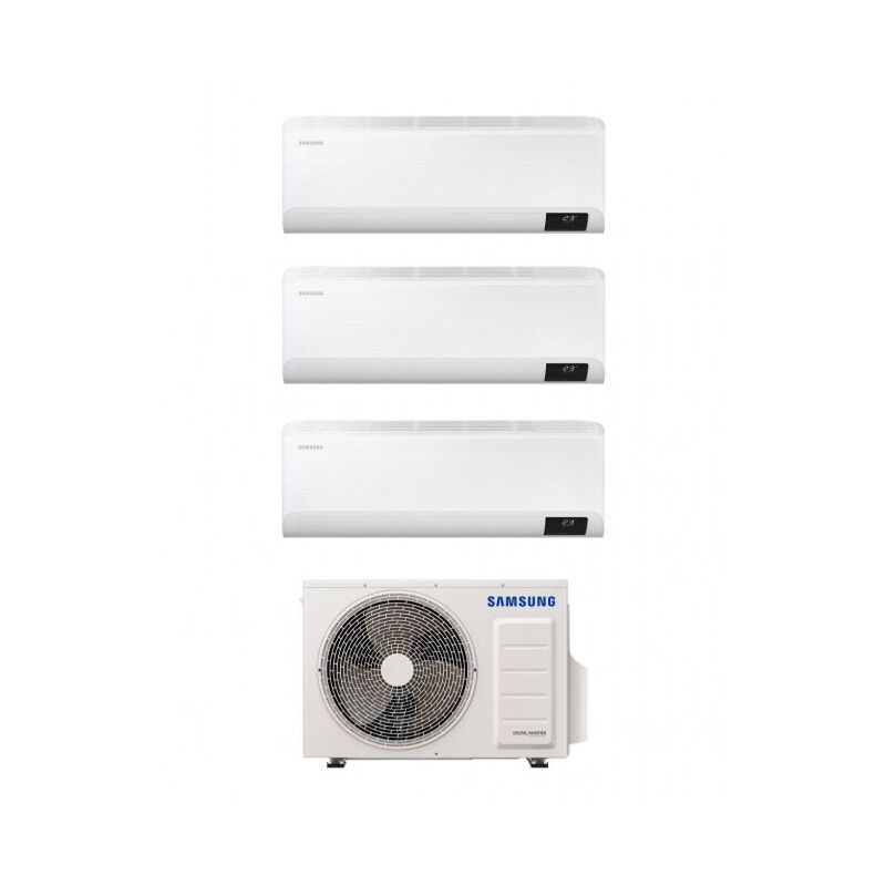 

Aire acondicionado trialsplit Samsung Cebu 9000 + 12000 + 12000 Btu con gas R32 Wifi | Blanco - Standard