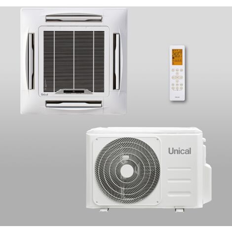 Aire acondicionado Unical Cassette 4 vías R-32 18000 btu CS11 18H Gas R-32 Wi-Fi Opcional A++