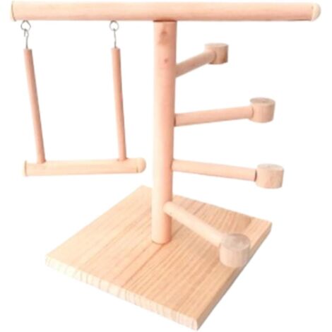 Aire de jeu pour oiseaux, support pour perroquet en bois,