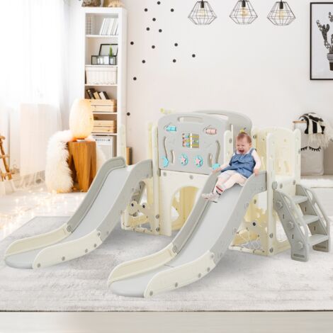 Aire de jeux avec toboggan, balançoire & échelle de corde, lila Moos Aire de jeux avec toboggan, balançoire & échelle de corde, lila Moos