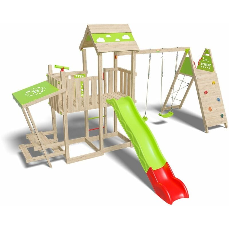 Trigano - Aire de jeux bois 2,20 m zesty xpression xl - 14 enfants