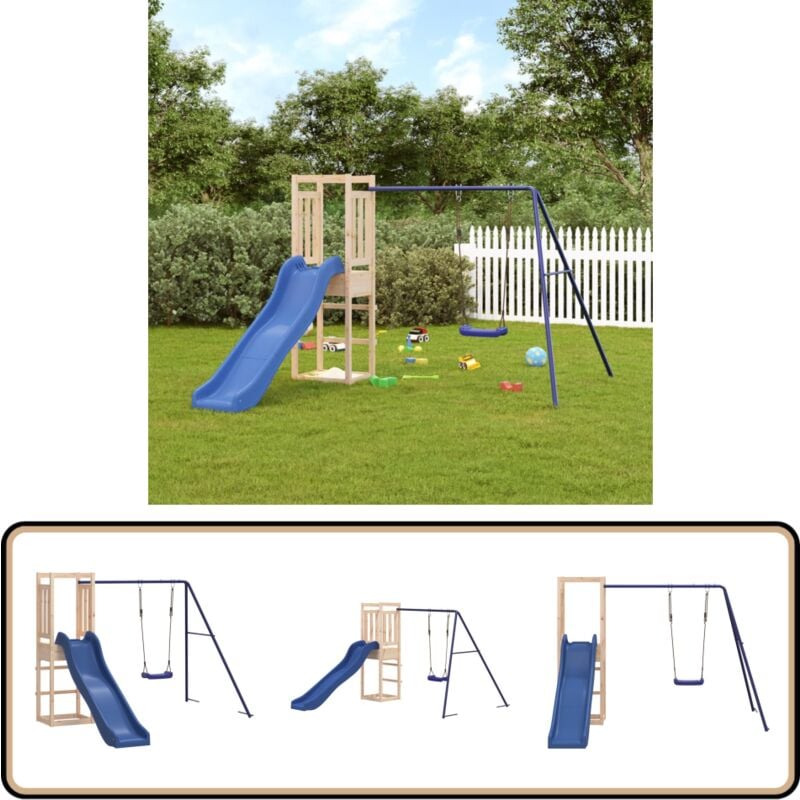 Vidaxl - Aire de jeux d'extérieur bois de pin imprégné - Ensemble De Jeux Extérieur - Jeux De Plein Air - Jardin - Maisonnette De Jeu - Balançoire