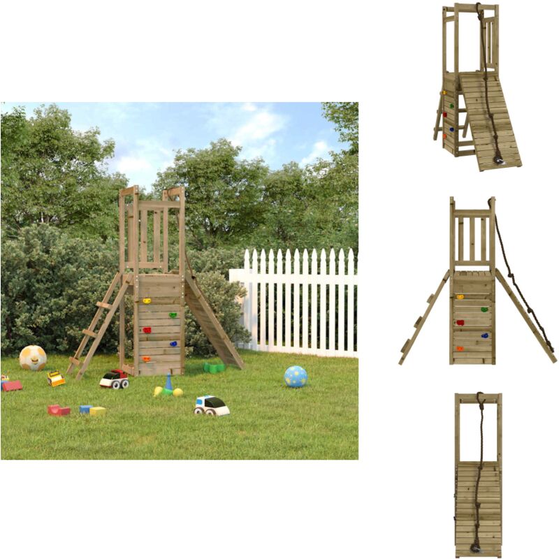 Vidaxl - Aire de jeux d'extérieur bois de pin imprégné - Jeux D'extérieurs - Aire De Jeux - Ensemble De Jeux - Toboggan - Escalade