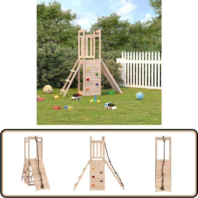 Vidaxl - Aire de jeux d'extérieur bois de pin massif - Ensemble De Jeux Extérieur - Aire De Jeux - Jouet En Bois - Jeux D'enfants - Jardin