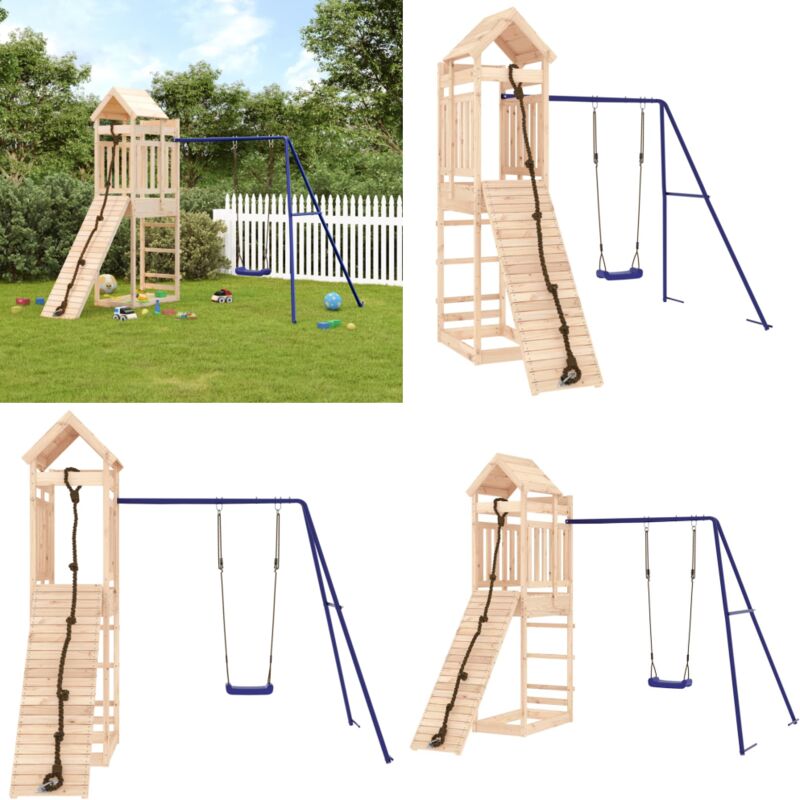 Vidaxl - Aire de jeux d'extérieur bois de pin massif - Jeux D'extérieurs - Aire De Jeux - Tour De Jeu - Balançoire Enfant - Bac à Sable - Home &