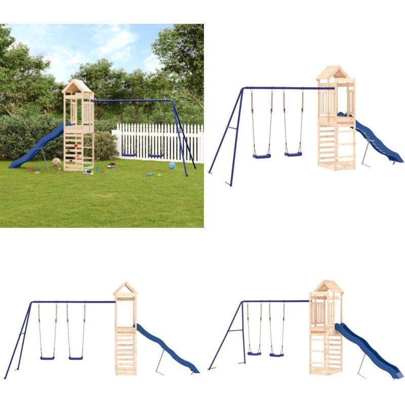 Vidaxl - Aire de jeux d'extérieur bois de pin massif - Jeux D'extérieurs - Aire De Jeux - Tour De Jeu - Balançoires - Toboggans - Home & Living