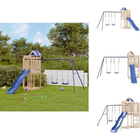 Aire de jeux d'extérieur bois de pin massif - Jeux D'extérieurs - Aires De Jeux - Jeux En Bois - Toboggans - Balançoires