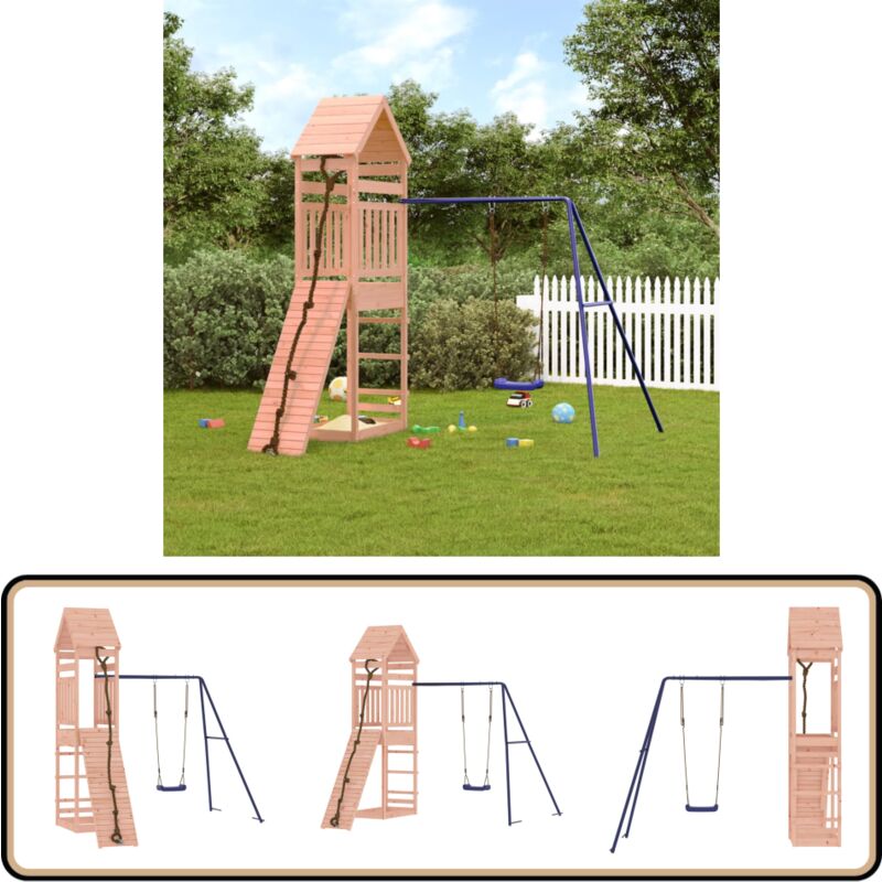 Vidaxl - Aire de jeux d'extérieur bois massif de douglas - Aire De Jeux Extérieur - Jeux D'enfants - Jouet Bois - Toboggan Enfant - Balançoire Enfant