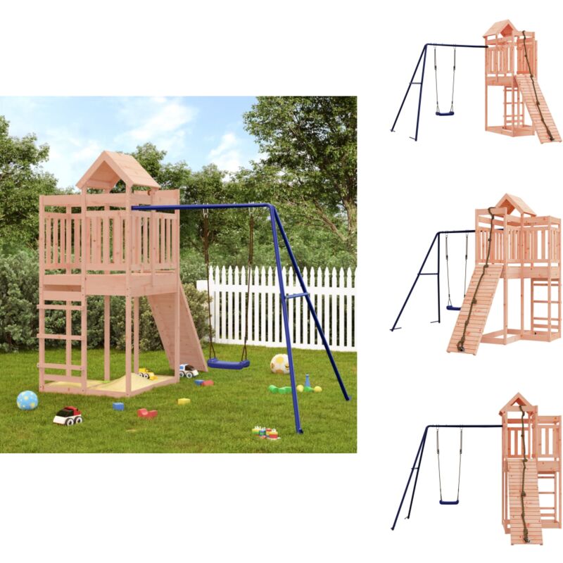 Aire de jeux d'extérieur bois massif de douglas - Aire De Jeux Extérieur - Jeux D'enfants - Jouet Bois - Toboggan Enfant - Échelle Enfant