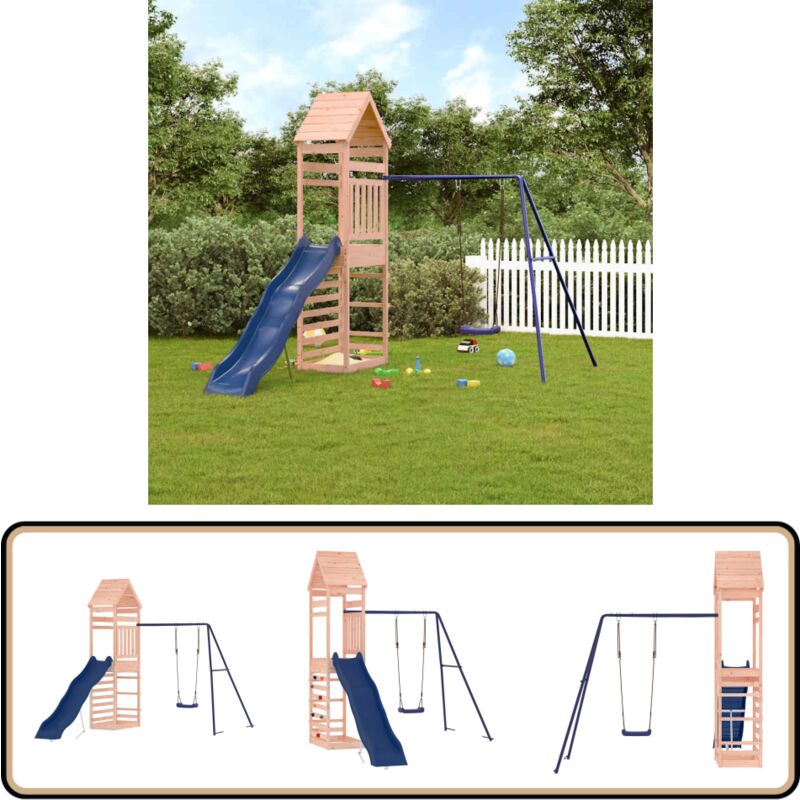 Vidaxl - Aire de jeux d'extérieur bois massif de douglas - Aire De Jeux Extérieur - Jouet Enfant - Jeux De Plein Air - Jeux Bois - Toboggan