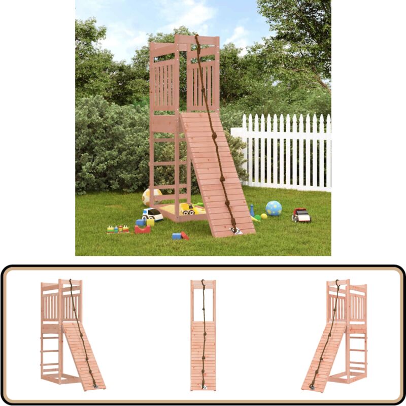 Aire de jeux d'extérieur bois massif de douglas - Ensemble De Jeux Extérieur - Aire De Jeux Bois - Jouet Enfant - Jeux D'extérieur - Bac à Sable