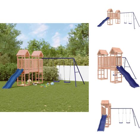 Aire de jeux d'extérieur bois massif de douglas - Jeux D'extérieurs - Aire De Jeux - Maisonnette De Jeu - Jouet Extérieur - Bois